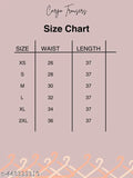Stylish cotton blend cargo pants with four pockets for women and girls, available in various sizes from waist 25 to length 39, perfect for casual wear
