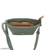 Purple sling bag with a small pocket, zip closure