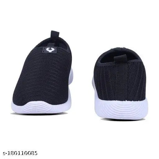 Striped slip-on mesh sports shoes by SUPEX, comfortable for running or walking (size N IND-4 to IND-9)