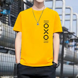 OXO printed cotton unisex half sleeves t-shirt, stylish casual wear in multiple sizes