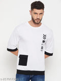 Austiz men's funky cotton blend t-shirt, short sleeves, printed design, size S (38in chest, 26.5in length)