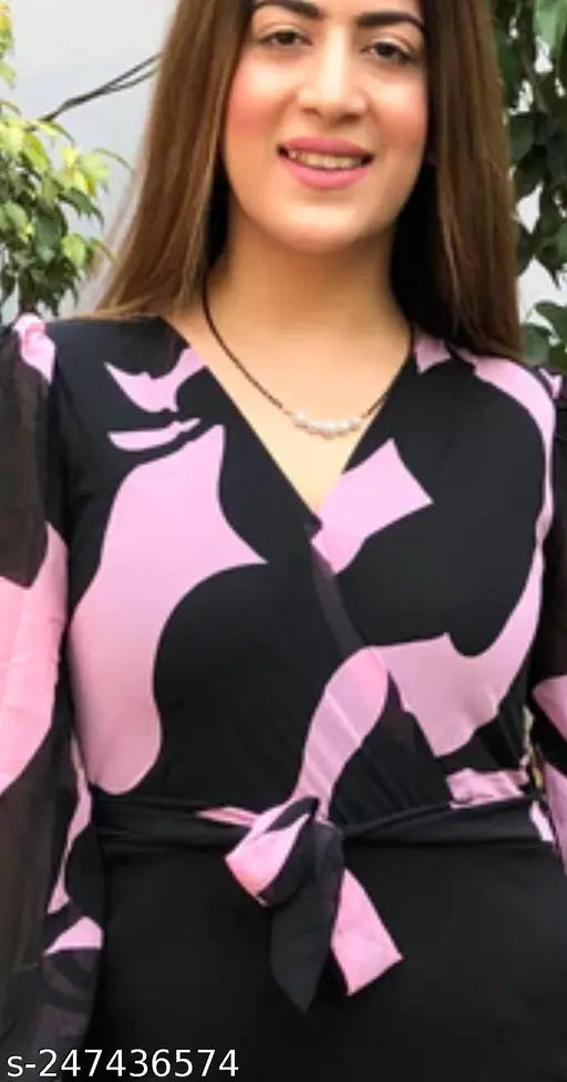Printed Georgette jumpsuit set for women, high-quality fabric offers luxurious comfort and graceful drape, India origin