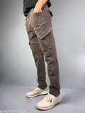 Brown cargo pants, men's casual fashion