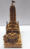 Brown wooden temple model: Shree Kedarnath Dham & Ayodhya Shri Ram in 3D, perfect for home or office