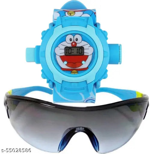 Blue and black sports watch with digital display