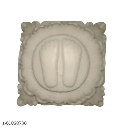 Sai Baba feet idols or figurines, religious charan paduka, black and white resin material