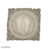 Sai Baba feet idols or figurines, religious charan paduka, black and white resin material