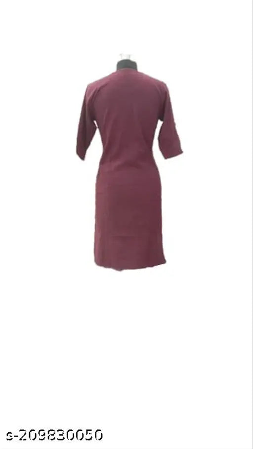 Burgundy wool winter kurti