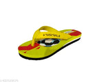 Yellow EVA football kid slipper with cartoon characters, ideal for unisex play at home or outdoors