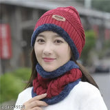 Woolen acrylic neck scarf, unisex, red and blue, multiple colors available