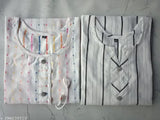 Cotton, short sleeve, printed kameez and kurta set