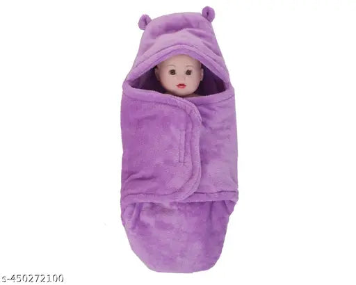 Lightweight solid print fleece AC blanket for kids (66x66 CM), ultra-soft and safe, ideal for AC rooms