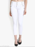 High-waist skinny fit women's denim jeans