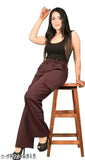 Brown satin jumpsuit with four pockets
