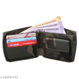 Solid PU brown leather HRF STAR army-inspired men's wallet, regular size with 5 card slots