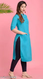Graceful georgette kurti, long sleeves with printed combo. XL (bust 44in), origin India