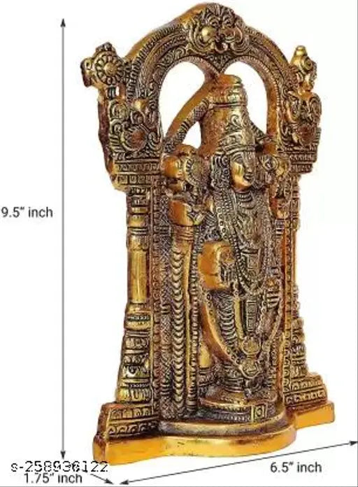 Balaji metal Chandra art collection statue of Lord Venkateswara for home temple decor