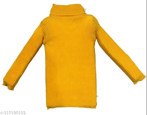 Woolen high-neck sweater set for baby boys & girls (multipack of 4), winter trendy & stylish, solid pattern, sizes range from 0-6 months to 3-4 years, made in India