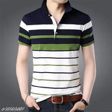 Cotton blend printed polo t-shirt for men, featuring short sleeves and anti-odor technology, size L (37in chest, 27.5in length), made in India