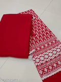 Georgette saree, lakhnowi pattern thread embroidered, heavy work, sifali blouse