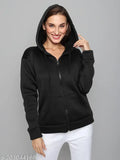 Premium zipper hoodie sweatshirt jacket in softy cotton, women's size S-L, India origin