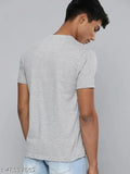 Organic Chics Marvel printed grey men's t-shirt, cotton half sleeve with graphic print for gym style, size S-38, India origin