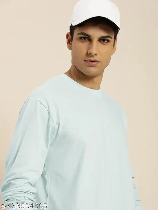 Oversized polycotton men's long sleeves t-shirt, loose fit for winter in multiple sizes (S-6XL)