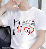 White polyester I Love You A-Z typography round neck T-shirt, sublimation print, Indian origin