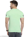 Cotton men's T-shirts, LAZYCHUNKS pack of 2 solid colored fancy wear with short sleeves, sizes S-XXL, made in India