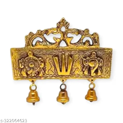 Metal Hanumanji shankh-chakra tilak, Panchmukhi symbol II, Tirupati Balaji statue, 18cm x 3cm x 15cm