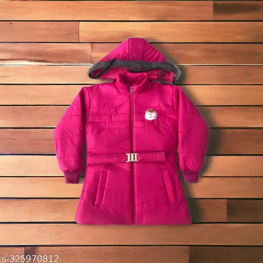 Treasury pink puffer jacket, faux fur hood, winter coat for kids