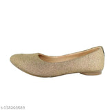 Synthetic leather embellished bellies ballet shoes for women, soft and stretchy Komopt design
