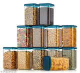 Clear plastic airtight square container set, 3mL, unbreakable design, set of 12