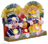 Handcrafted plastic decorative showpiece of Lord Jagannath, 10cm tall, ideal for home temples or gift items