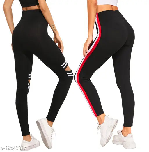 Cotton blend solid jegging combo pack for women, featuring sizes 26-34