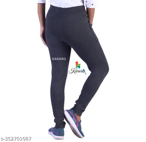 Cotton blend KARARO women's pocket jeggings - 4 pack, recycled OE fabric, trendy and lightweight, various sizes available, Indian origin