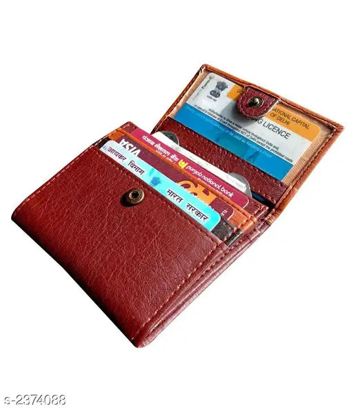 Stylish faux leather men's wallet, textured design, 5 compartments, free size - India