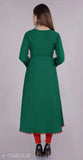 Dark green embroidered kameez with three-quarter sleeves