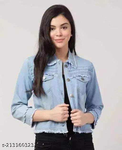 Denim solid light rough 3 jackets with long sleeves, India-made men's casual wear