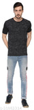 Round neck cotton blend t-shirt, printed with Shaun Men design, short sleeves, size S (37in chest, 25in length). Indian-made trendy and comfortable casualwear
