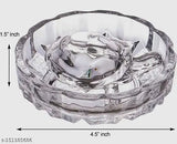 Crystal Tortoise KACHUA with Plate Pond, 4" x 1.5" x 4", Indian-made Vastu home decor for career luck and gifting purposes