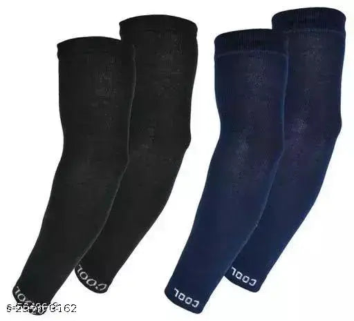 Modern cotton arm sleeves combo pack for men and women, protecting from tanning, dust, and heat