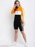 Multicolor cotton long-sleeve LEWEL t-shirt for women, colorblocked pattern