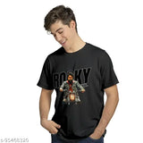 Cotton KGF T-shirt, printed net design with short sleeves, available in sizes S to XXL, made in India