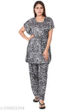 Satin kaftan-style night suit (Printed), soft super soft fabric, comfortable lounge & sleepwear