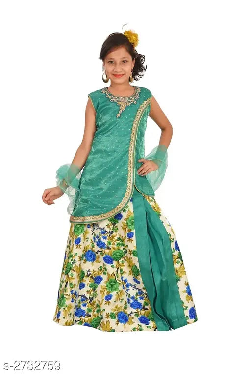 Classic 3-4yrs or 4-5yrs Indian girl's lehnga choli, vibrant traditional kids' partywear