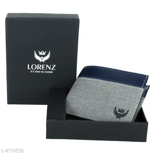 Multi-colored leather men's wallet, trendy colorblock design, free size for everyday use