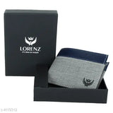 Multi-colored leather men's wallet, trendy colorblock design, free size for everyday use
