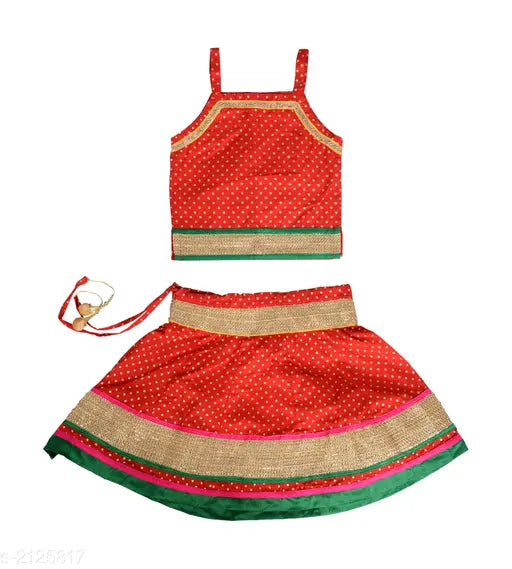 Trendy 2-5 years Indian girl's lehnga choli, vibrant traditional attire for kids