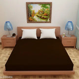 Waterproof coffee terry cotton fitted mattress protector, ultra-soft and hypoallergenic for queen/double bed (60 x 80 inches)